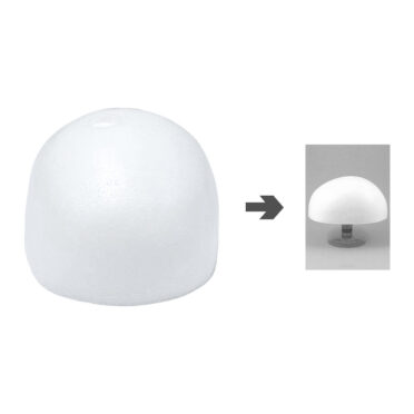 Półgłówek styropianowy biały