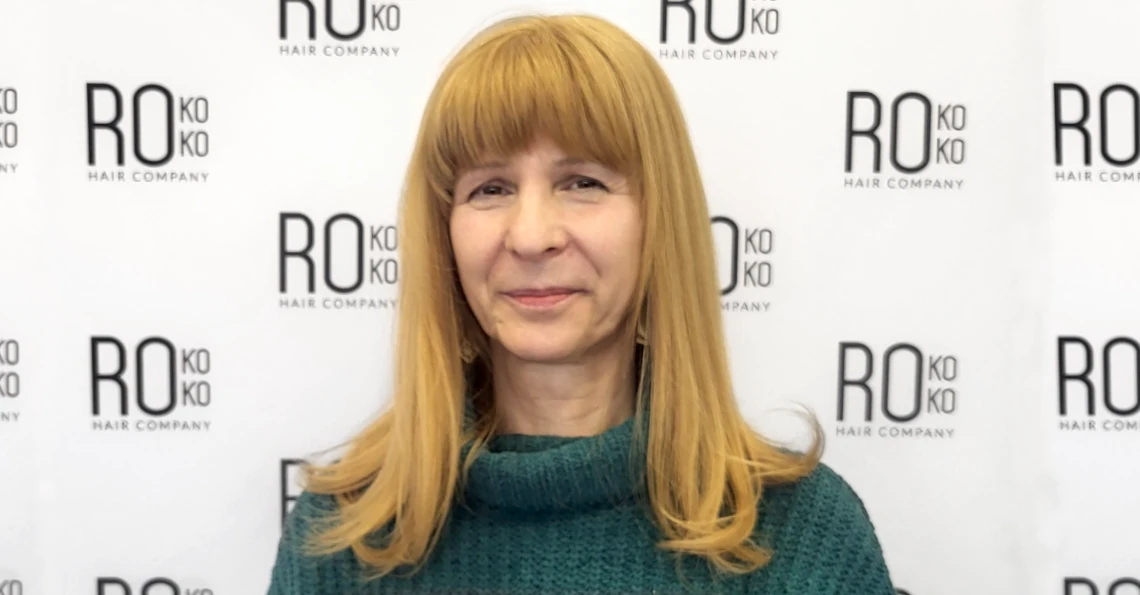 Zdjęcie po metamorfozie z systemem włosów Hair Again